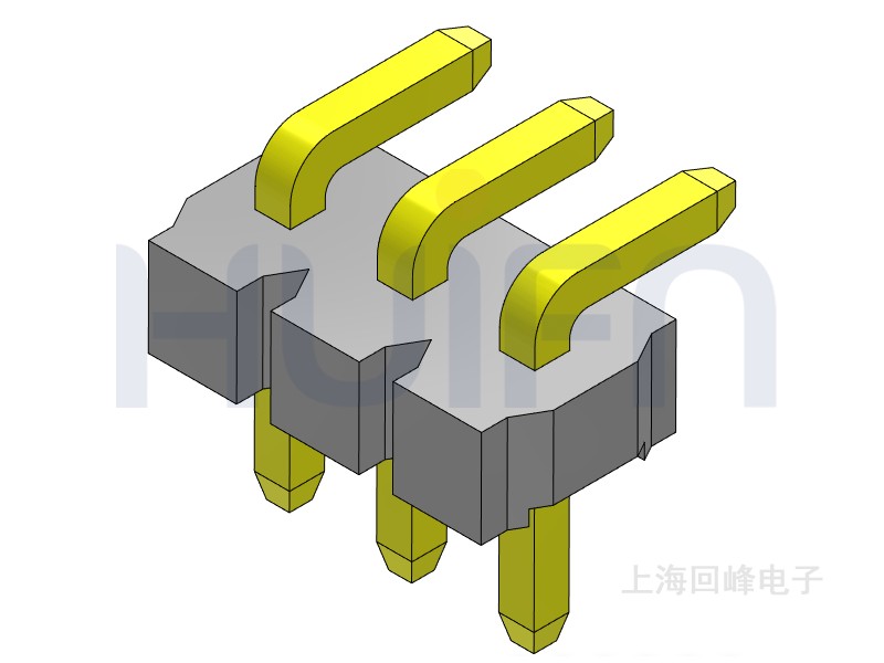 3.96mm 单排单塑 SMT 180度 1*40PIN  排针