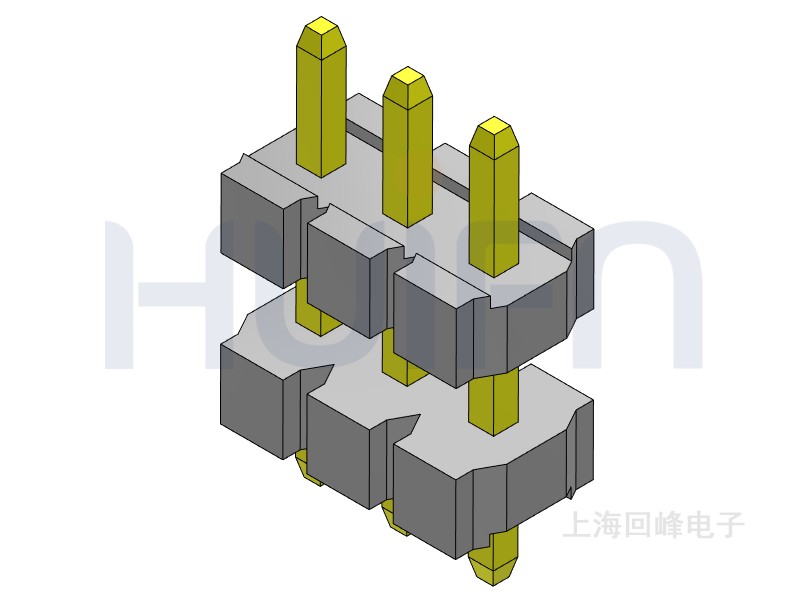 3.96mm 单排双塑 180度 1*40PIN  排针