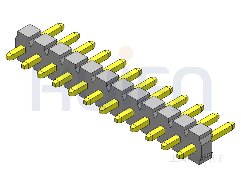 3.96mm 单排单塑 180度 1*12PIN  排针