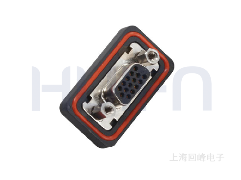 15P 母座 三排焊线式带前防水圈 防水型D-SUB